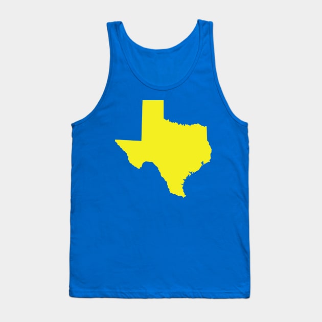 Texas Yellow Tank Top by loudestkitten